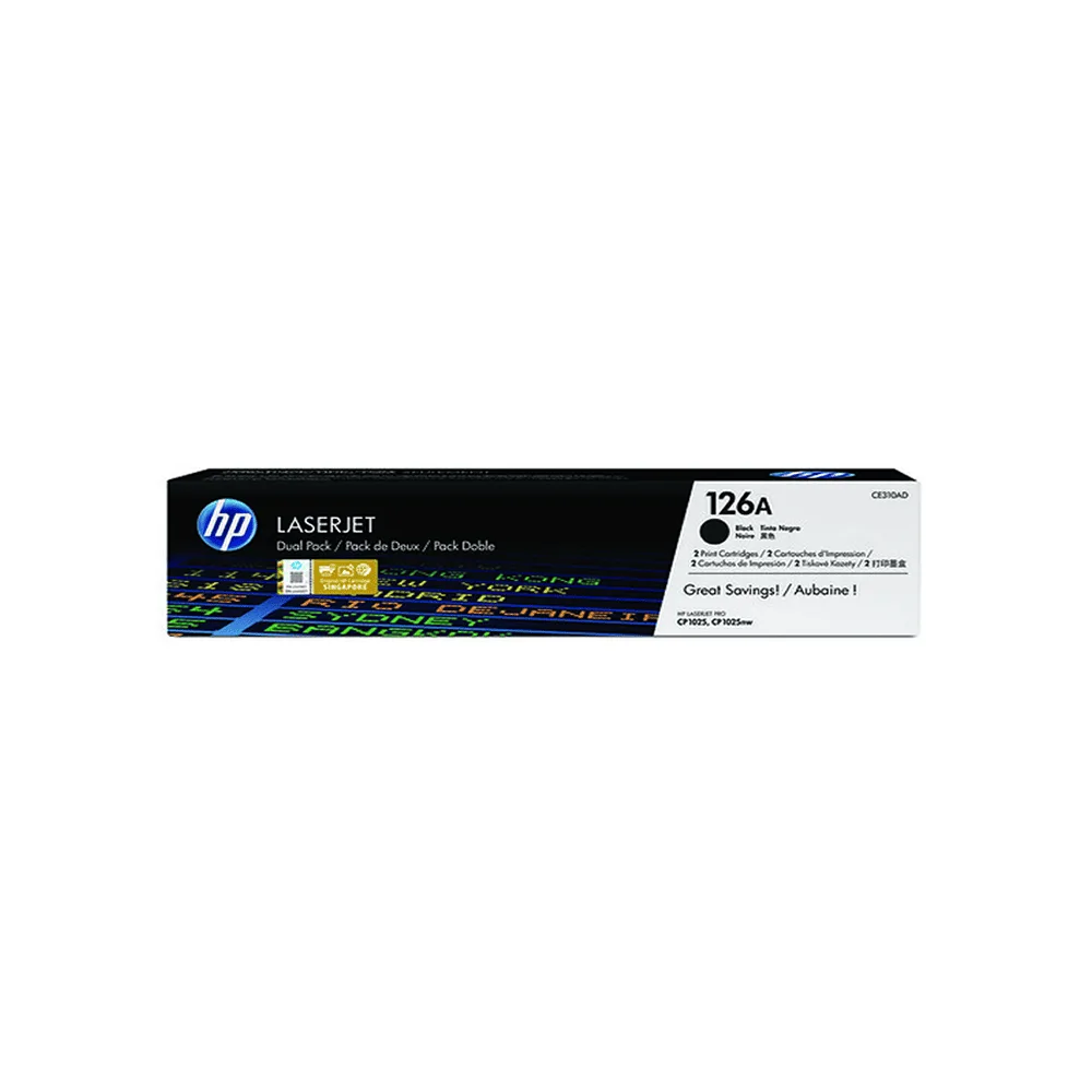 Orijinal HP 126A Toner Kartuşu Siyah 2'li Paket