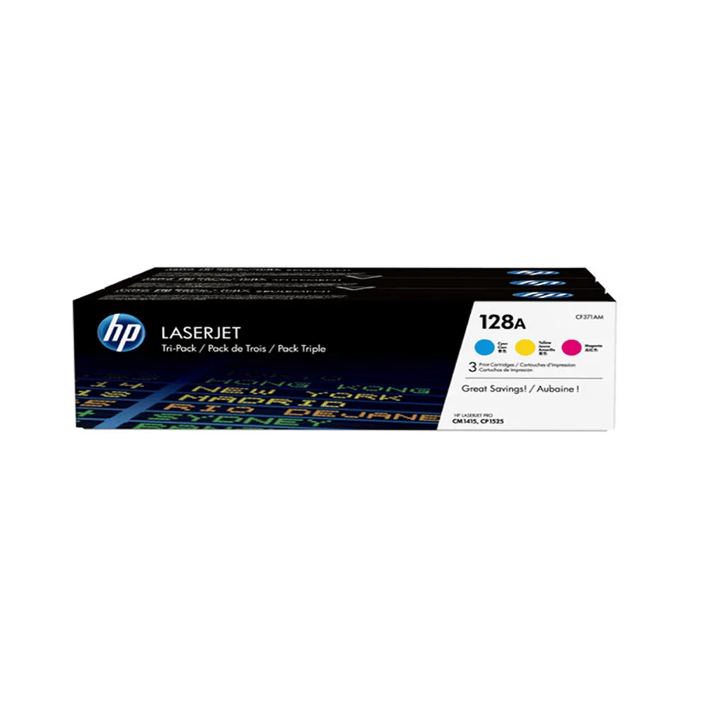 Orijinal HP 128A Toner Kartuşu Mavi/Kırmızı/Sarı 3'lü Paket