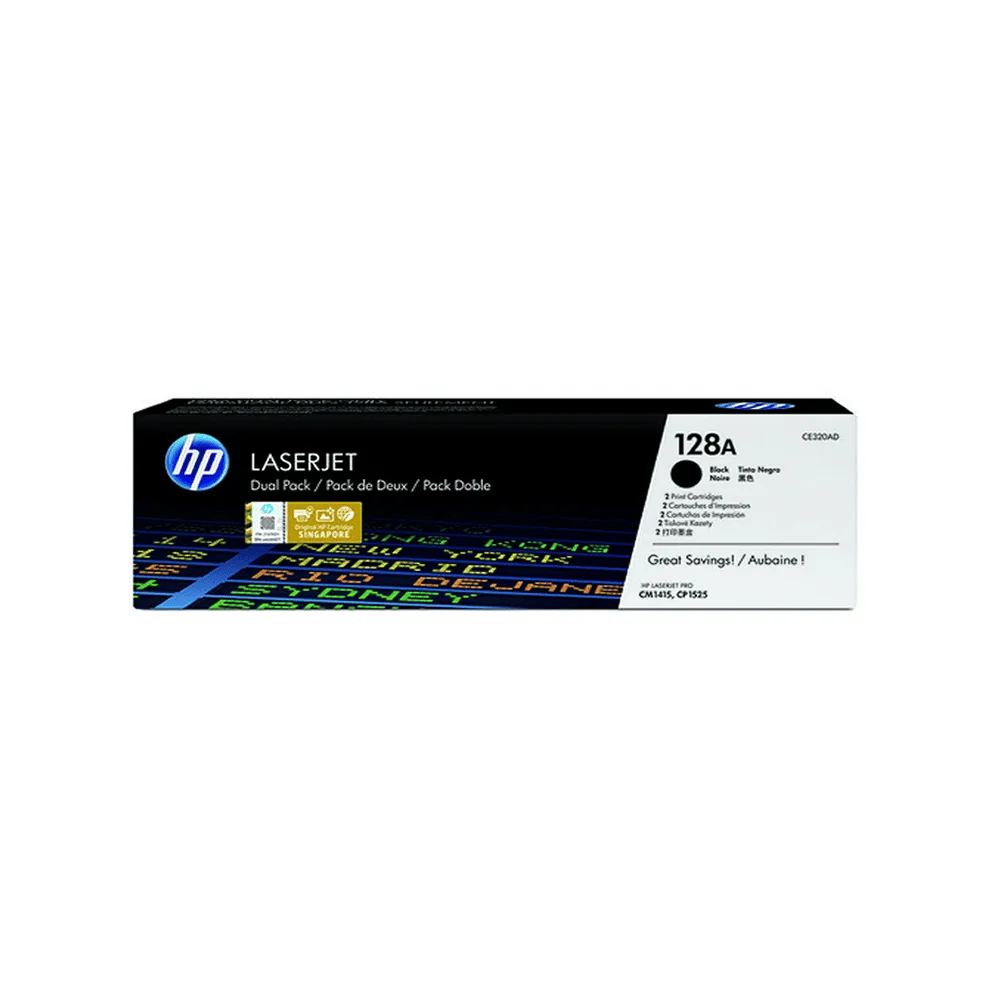Orijinal HP 128A Toner Kartuşu Siyah 2'li Paket