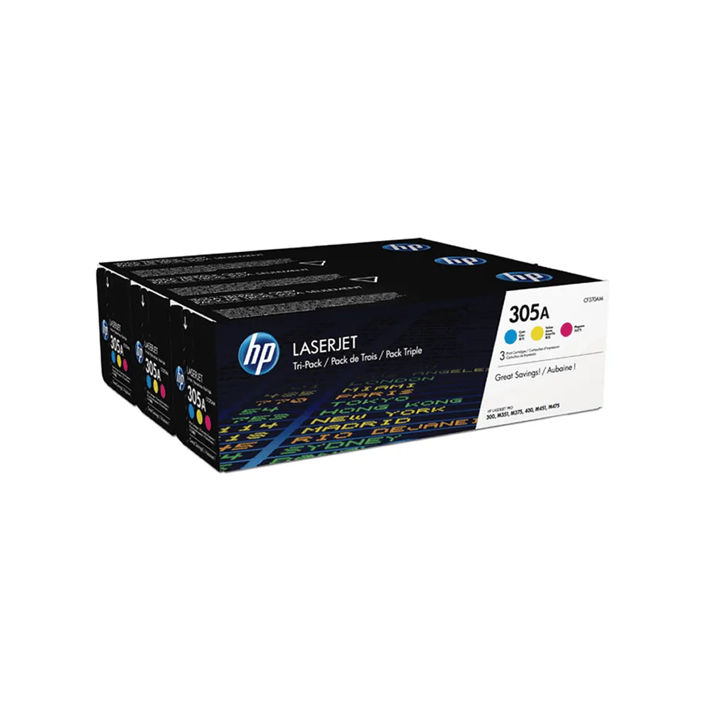Orijinal HP 305A Toner Kartuşu Mavi/Kırmızı/Sarı 3'lü Paket
